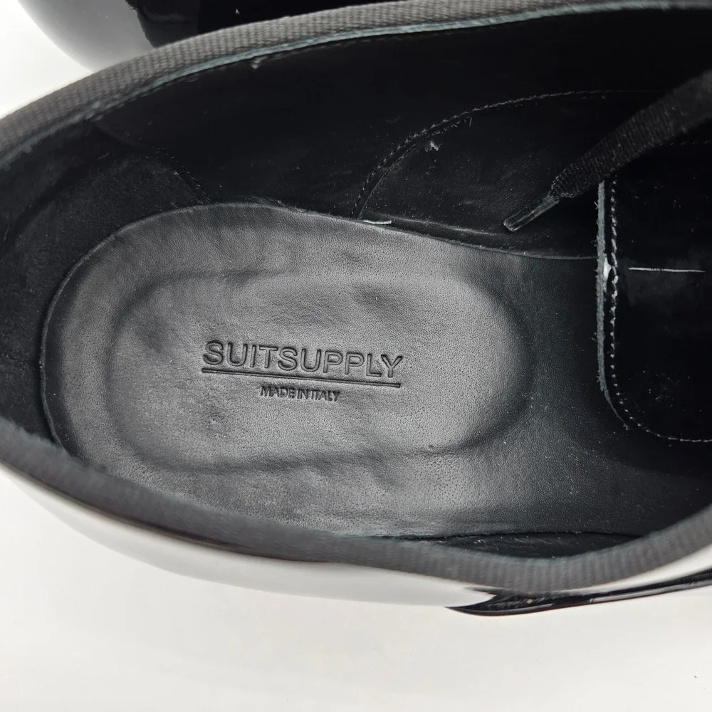 Suitsupply Patent Leather Tuxedo Shoes Mens 9.5 Black Formal Oxford Classic